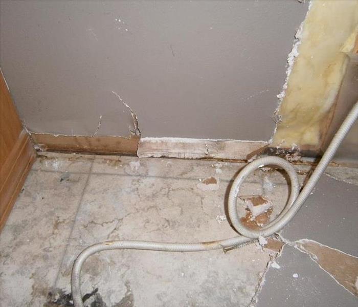 Floor and Wall Behind Appliance