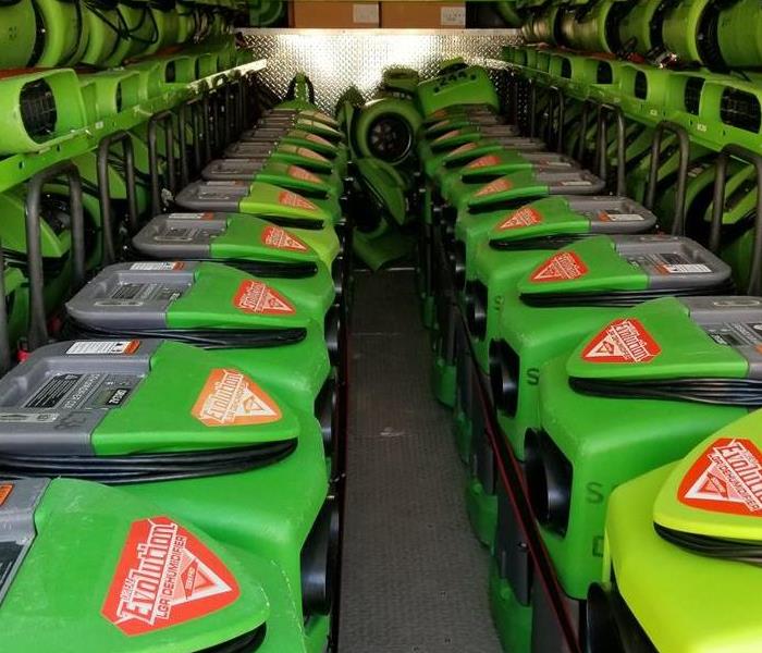 Several SERVPRO dehumidifiers